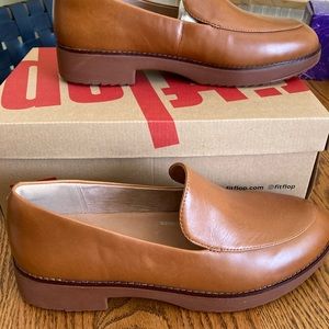 Fitflop Talia tan leather loafers new inbox